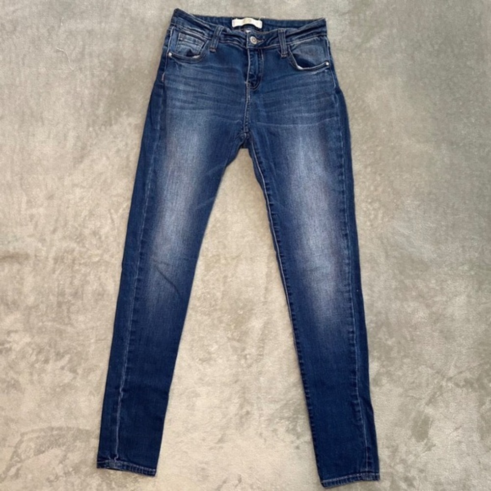 I&M‎ Skinny Jeans Juniors Size 3 25W29.5L Blue Dark Wash Denim Low Rise Stretch